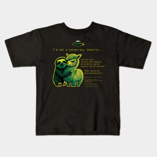 Conspiracy Sloth and Alpaca Kids T-Shirt